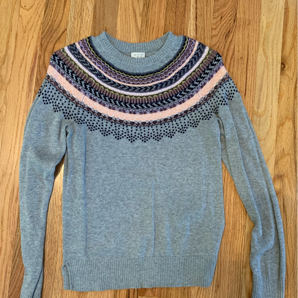 Multicolored crew neck sweater